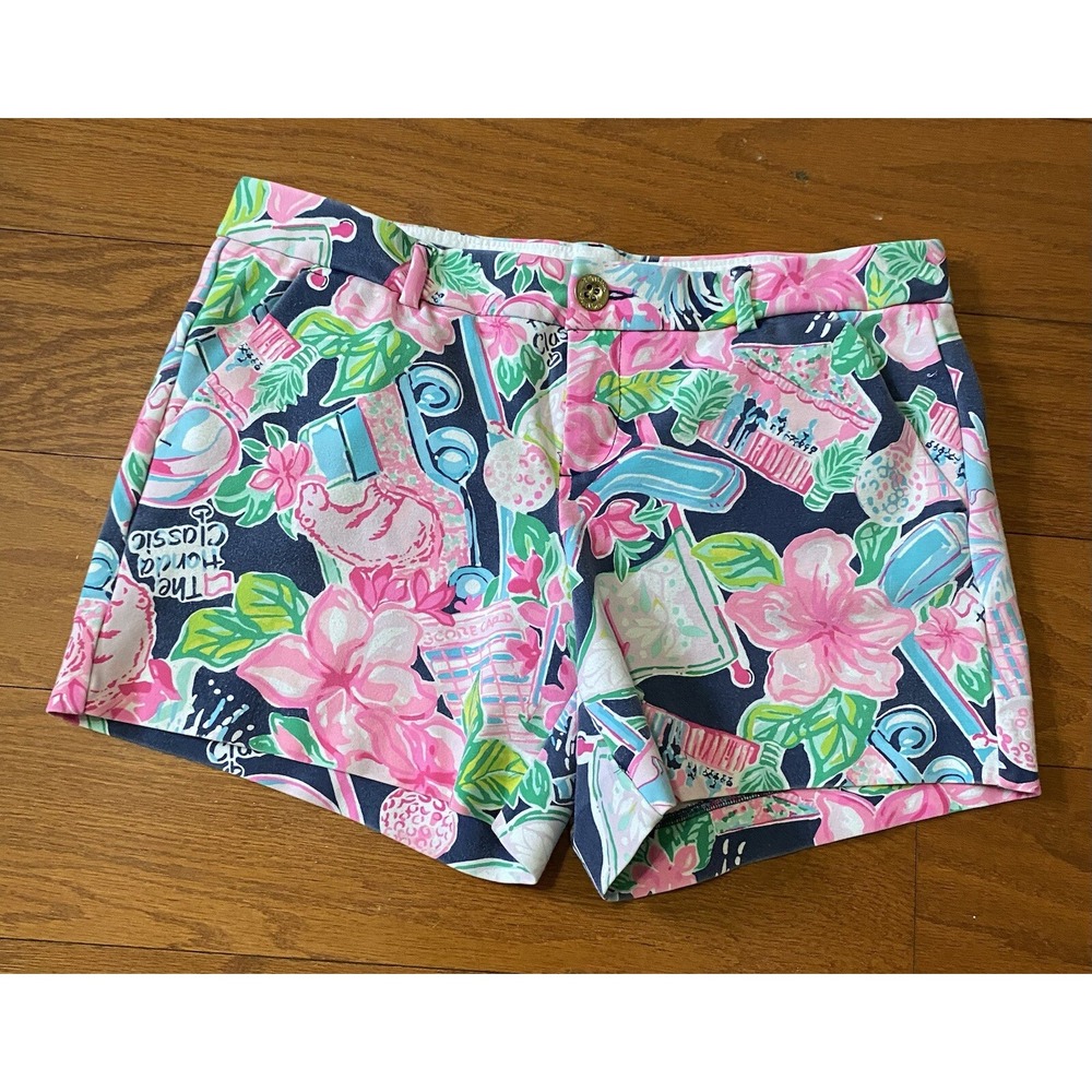 Lilly Pulitzer Honda Classic Pink/Blue/Green Shorts Sz 6 Golf Womens Floral